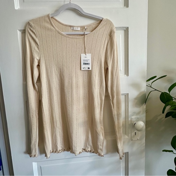 NWT! SKALL STUDIO Beige Long Sleeve Edie Blouse - S - Picture 3 of 12